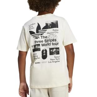 T-Shirt Blanc Garçon Adidas JD1279 vue 0