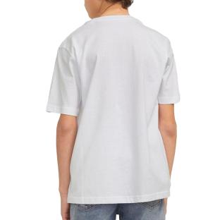 T-shirt Blanc Garçon Jack & Jones Oranatomy vue 2