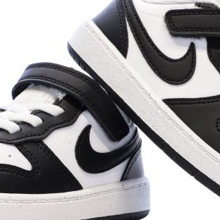 Baskets Noir/Blanc Enfant Nike Court Borough Low Recraf vue 7