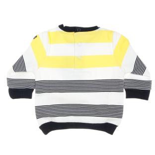 Sweat Jaune/Marine à Rayures Garçon EOM Sweat vue 2