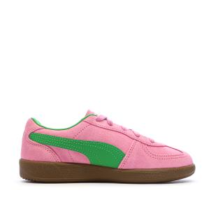 Baskets Rose/Vert Fille Puma Palermo Special PS vue 2