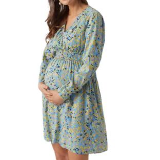 Robe D'allaitement Bleu/Jaune Femme Mamalicious Tess pas cher