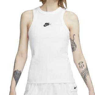 Débardeur Blanc Femme Nike Nsw Rib pas cher