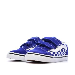 Baskets Bleu Garçon Vans Old Skool V Check vue 6
