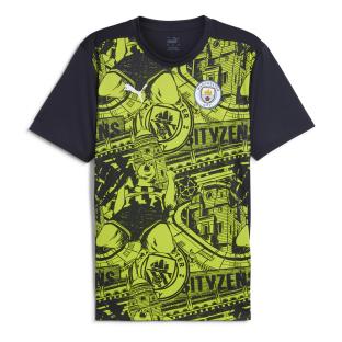 Manchester City Maillot Pré-Match Noir/Jaune Homme Puma pas cher