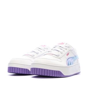 Zapatillas blancas/moradas para niña Puma Carina Street Bouncy ver 0
