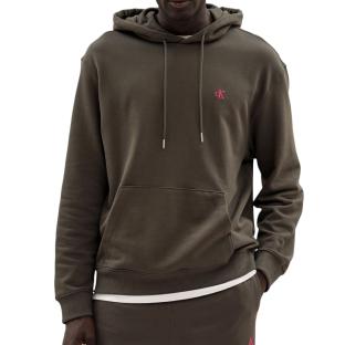 Sweat à Capuche Marron Homme Calvin Klein Jeans 350 Terry Monog pas cher
