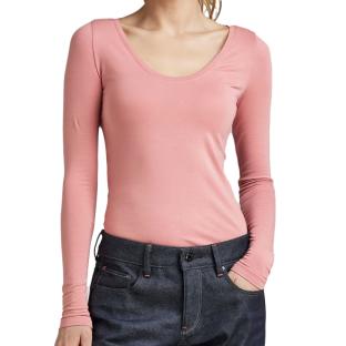 T-shirts Manches Longues Rose Femme G-Star Base R vue 0
