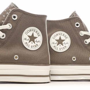 Baskets Marrons Femme Converse Chuck 70 Worn vue 7