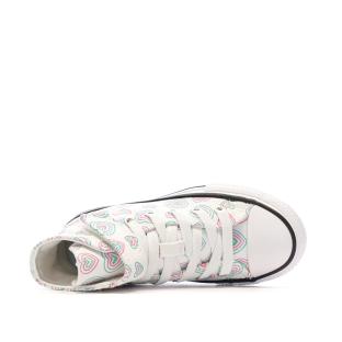 Baskets Blanches à cœurs Fille Converse All Star Hearts Easy-on vue 4