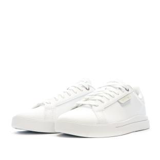 Baskets Blanc/Rose Femme Adidas Court Silk vue 6