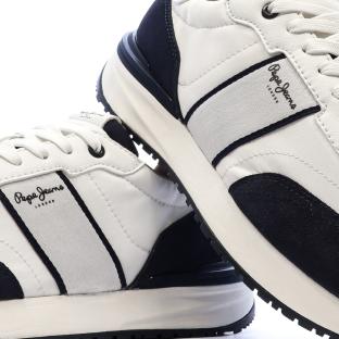 Baskets Blanches/Noires Homme Pepe jeans Buster vue 0