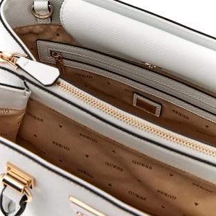 Sacs à main Blanc Femme Guess Noelle Girlfriend Satchel vue 3