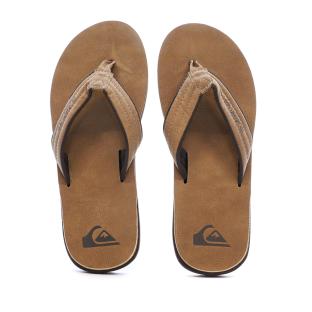 Tongs Marron Homme Quiksilver Carver Nubuck vue 0