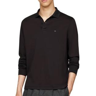 Polo Manches Longues Noir Homme Tommy Hilfiger Liquid pas cher