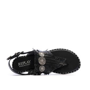 Replay Nairobi Thong – Schwarze Damensandalen Ansicht 0