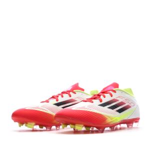 Chaussures de Foot Blanc/Rouge Adidas F50 League FG/MG vue 0