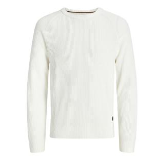 Pull en Maille Blanc Homme Jack & Jones Pannel vue 0