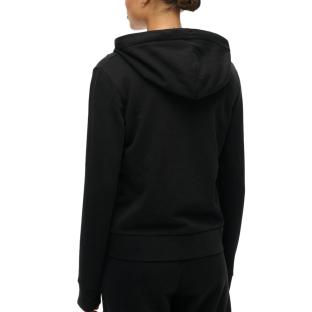 Sweat Zippée Noir Femme Superdry Plain Zip Hood vue 2