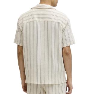 Chemise Rayure Écru/Taupe Homme Jack & Jones Stripe Resort vue 0