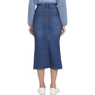 Jupe Mi-longue Bleu Femme Only Marcella vue 2