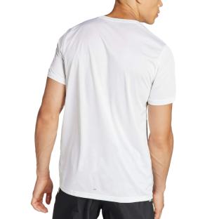 T-shirt Blanc/Noir Homme Adidas Run It vue 2