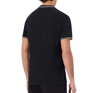 Polo Noir Homme Kappa Logo Korpo vue 0