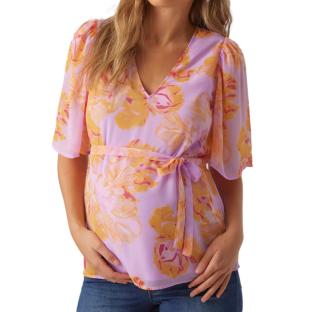 Blouse de Grossesse Violette/Orange Femme Vero Moda Maternity Dino pas cher