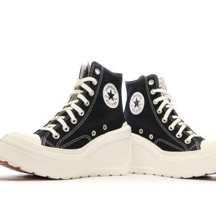 Baskets Noires Femme Converse Chuck 70 De Luxe Wedge A06478C vue 7