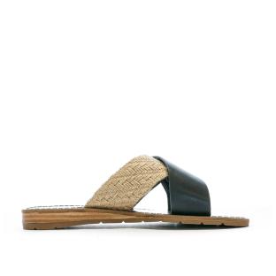 Claquettes Croisées Noires Femme Chattawak Brana vue 0