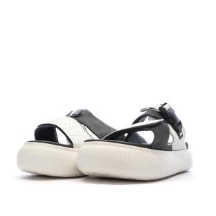 Claquettes Beige/Noire Femme Puma Suede vue 6