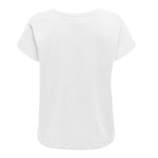 T-Shirt Blanc Femme ONLY Mally Life vue 2
