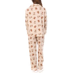 Pyjama Beige/Marron Femme Lulu Castagnette Nounours vue 0