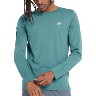 T-shirt Manches Longues Bleu Homme New Balance Lightweight pas cher