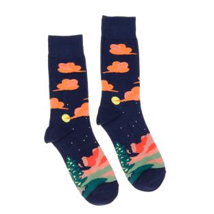 Chaussettes Marine/Vert Mixte Stella Green Ciel pas cher