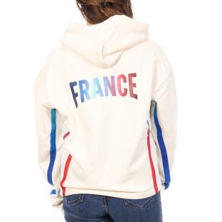 France Sweat Ecru Femme Le Coq Sportif JO 2024 vue 0