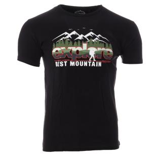 T-shirt Noir Homme Best Mountain 2002 pas cher