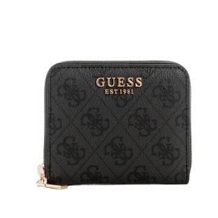 Portefeuille Noir/Doré Femme Guess Laurel pas cher