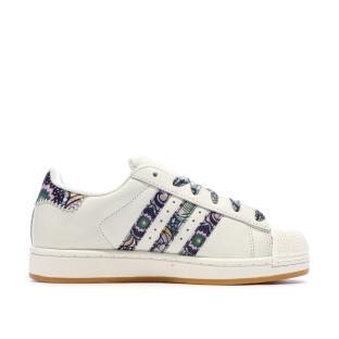 Baskets Blanc Cassé/Multicolore Fille/Femme Adidas Superstar vue 0