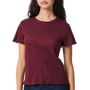 T-Shirt Bordeaux Femme Pieces Marie vue 0