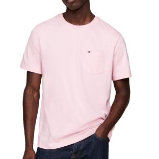 T-shirt Rose Homme Tommy Hilfiger Essential Solid Pock pas cher