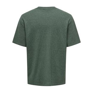 T-shirt Vert Homme Only & Sons Waffle vue 2