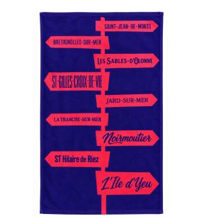 Serviette de plage Marine/Rouge 90x160 Vendee vue 0