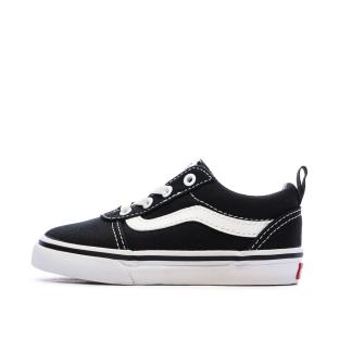 Baskets Noires/Blanches Enfant Vans Ward Slip-on pas cher