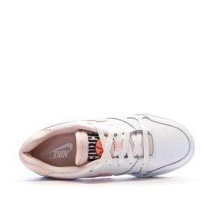 Baskets Blanc/Rose Garçon Nike Full Force Lo vue 5