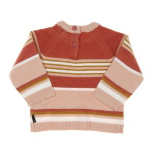 Pull Rose à rayures Fille EOM Koray vue 2