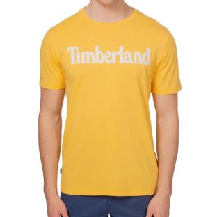 T-Shirt Jaune Homme Timberland Wordmark pas cher