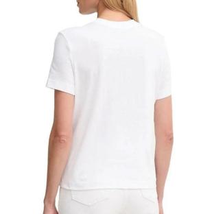 T-Shirt Blanc Femme Calvin Klein Jeans Fitted Script vue 0