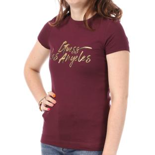 T-shirt BordeauxFemme Guess Gold vue 0