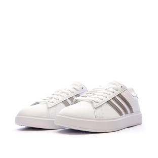 Baskets Blanches/Grises Femme Adidas Grand vue 6